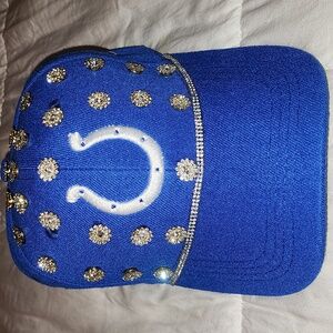 Indianapolis Colts Hat with Rhinestone Embellishments